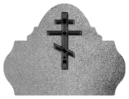 DARAY L 519 BK SH SL Black Orthodox Cross Shimmer Silver Background